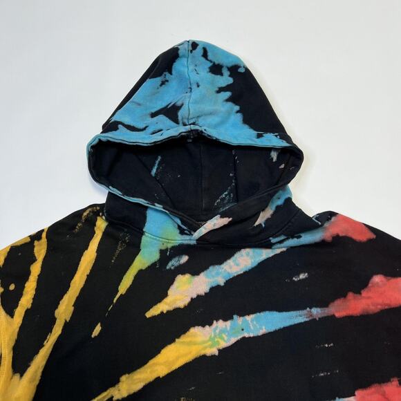 YoungLA Hoodie Mens Small Tie Dye Pullover Multicolor Streetwear Sweatshirt - Picture 3 of 8